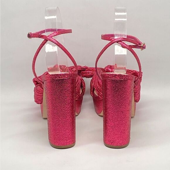 Loeffler Randall  Natalia Pleated Bow Platform Sandals size 11 - Picture 9 of 13